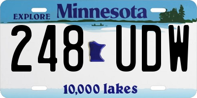 MN license plate 248UDW