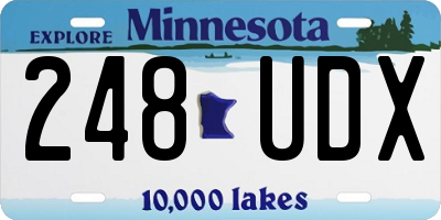 MN license plate 248UDX