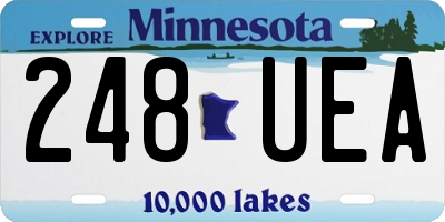 MN license plate 248UEA