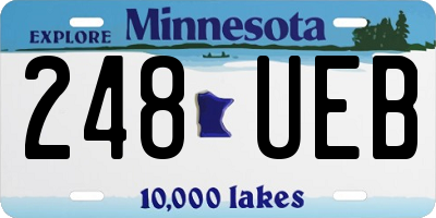 MN license plate 248UEB