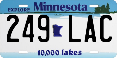 MN license plate 249LAC