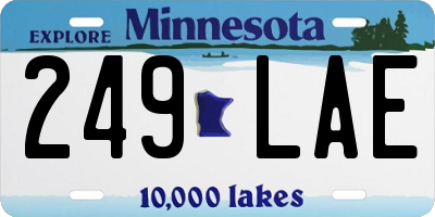 MN license plate 249LAE