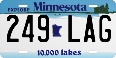 MN license plate 249LAG