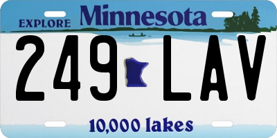 MN license plate 249LAV