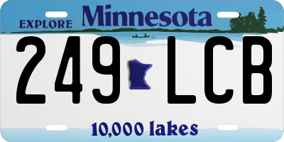MN license plate 249LCB