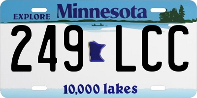 MN license plate 249LCC