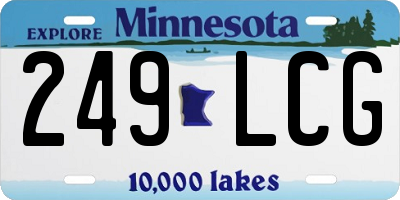MN license plate 249LCG