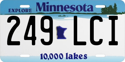 MN license plate 249LCI