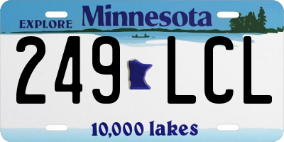 MN license plate 249LCL