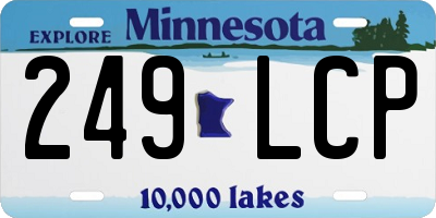 MN license plate 249LCP