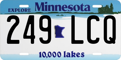MN license plate 249LCQ