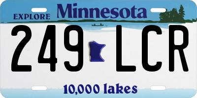 MN license plate 249LCR