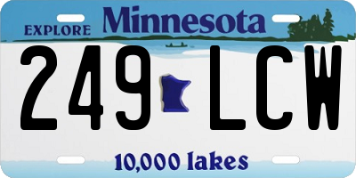 MN license plate 249LCW