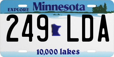 MN license plate 249LDA