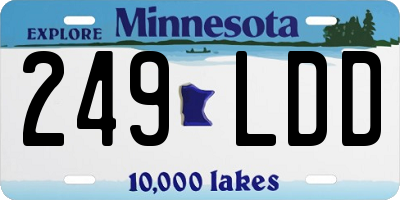 MN license plate 249LDD