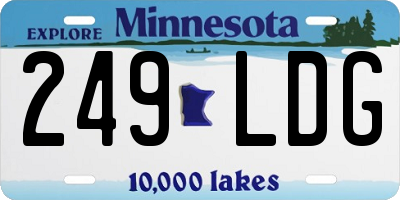 MN license plate 249LDG