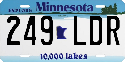 MN license plate 249LDR