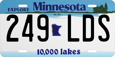 MN license plate 249LDS