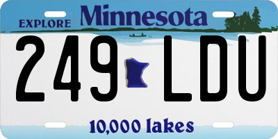 MN license plate 249LDU