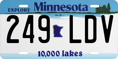 MN license plate 249LDV