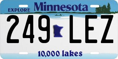 MN license plate 249LEZ