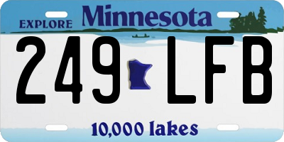 MN license plate 249LFB