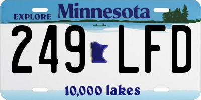 MN license plate 249LFD