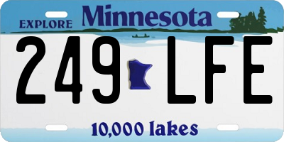 MN license plate 249LFE