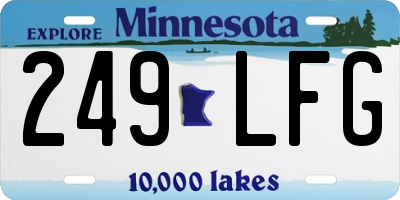 MN license plate 249LFG