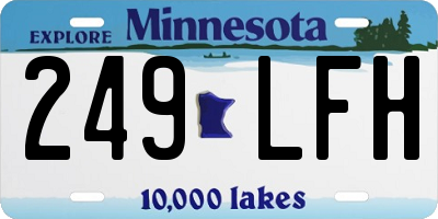 MN license plate 249LFH