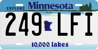 MN license plate 249LFI