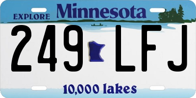 MN license plate 249LFJ