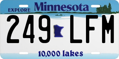 MN license plate 249LFM