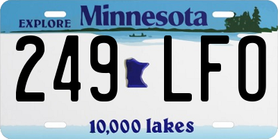 MN license plate 249LFO