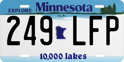 MN license plate 249LFP
