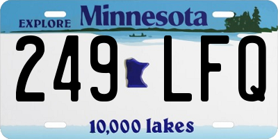 MN license plate 249LFQ