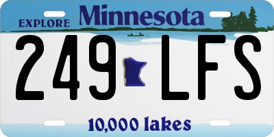 MN license plate 249LFS