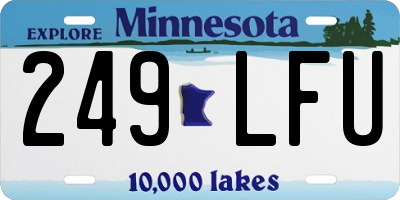 MN license plate 249LFU