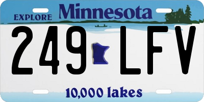 MN license plate 249LFV