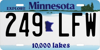 MN license plate 249LFW