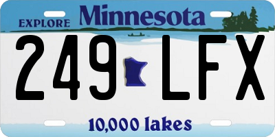 MN license plate 249LFX