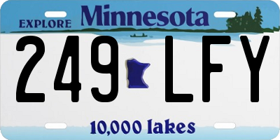 MN license plate 249LFY