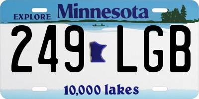 MN license plate 249LGB