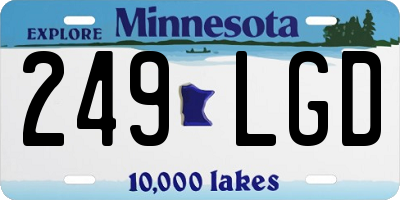 MN license plate 249LGD