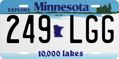 MN license plate 249LGG