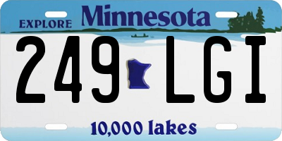 MN license plate 249LGI