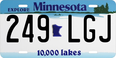MN license plate 249LGJ