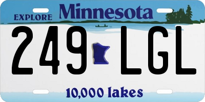 MN license plate 249LGL