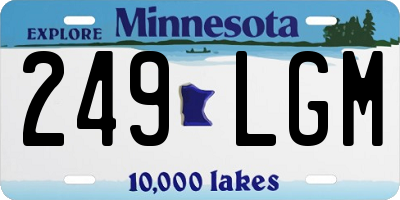 MN license plate 249LGM