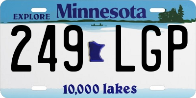 MN license plate 249LGP